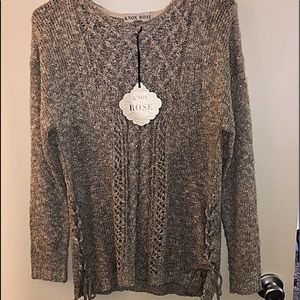 ⚡️SALE⚡️Oatmeal/Tan Color Side Tie Sweater